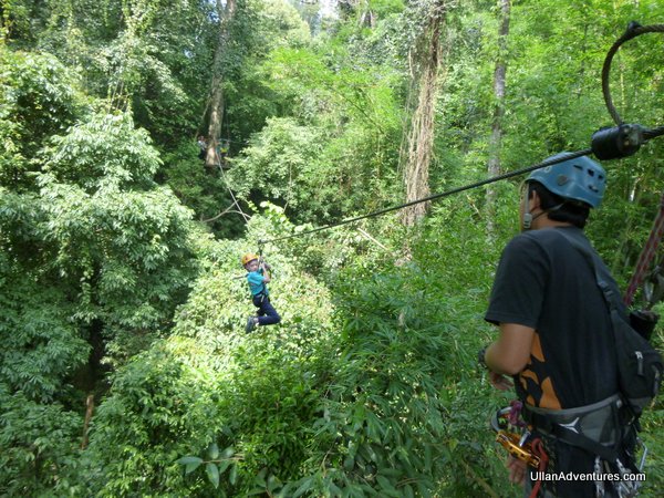 Ziplining in Thailand