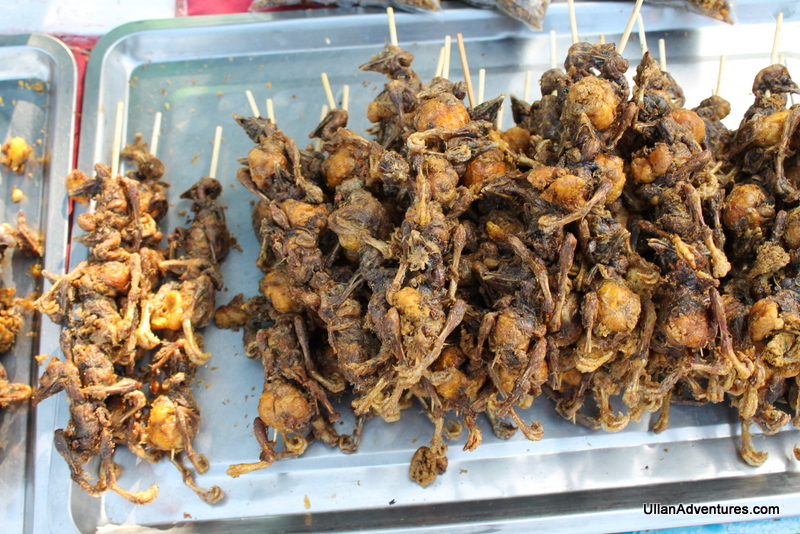 Looked like fried baby birds on a stick. Gross!