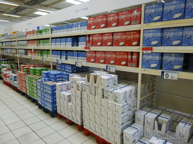 Boxed milk aisle